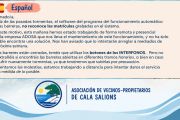Problemas técnicos - Barreras de la Cala